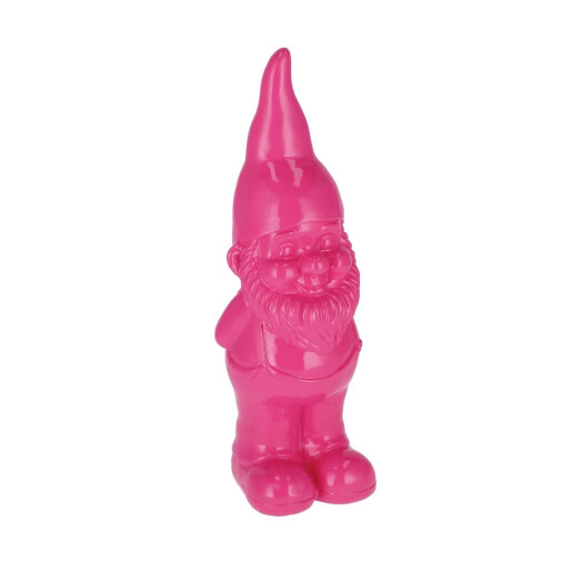 Figurina Gnom polirasina roz 8,5 x 9,5 x 28 cm