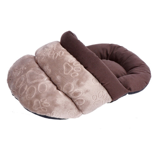 Culcus animale flanel roz pudrat maro 50 x 40 x 18 cm