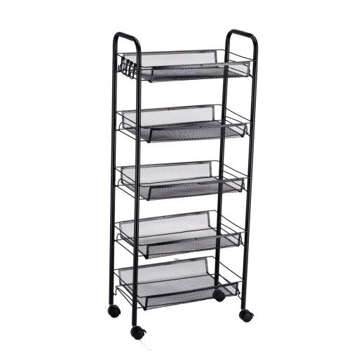 Carucior servire fier negru 44 x 26 x 102 cm