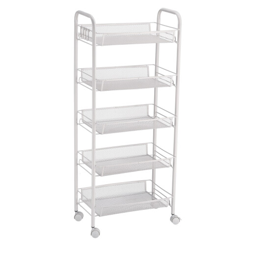 Carucior servire fier alb 44 x 26 x 102 cm