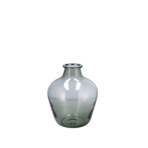 Vaza flori sticla gri 24 x 27 cm