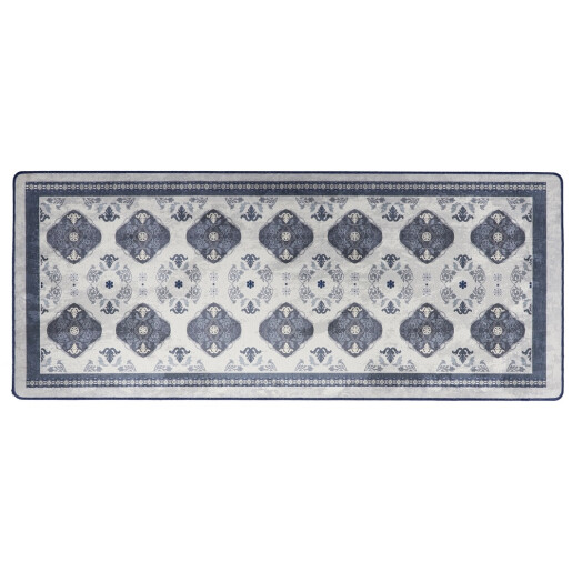 Covoras antiderapant textil alb gri 50 x 120 cm