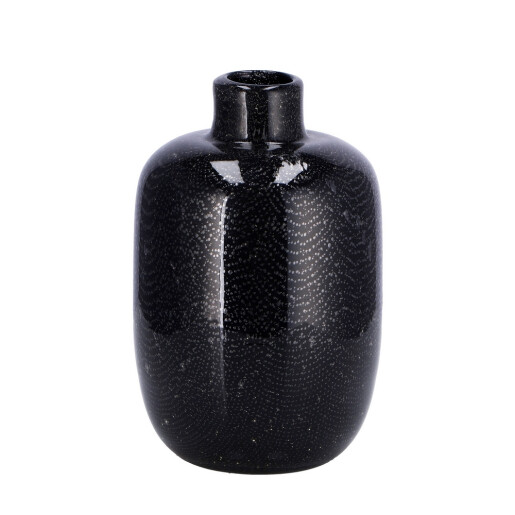 Set 2 vaze flori sticla neagra gri  12 x 19 cm