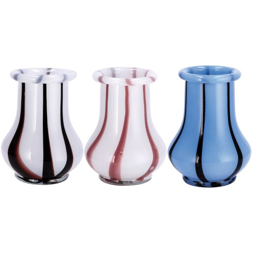 Set 3 vaze flori sticla multicolora 14,5 x 20 cm
