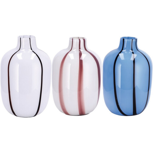 Set 3 vaze flori sticla multicolora 16,5 x 26 cm