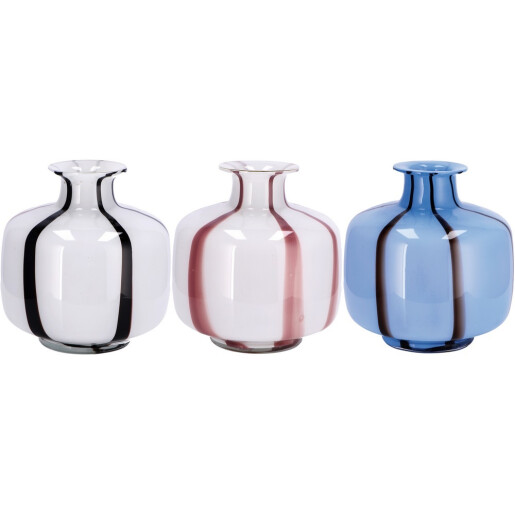 Set 3 vaze flori sticla multicolora 20 x 21 cm