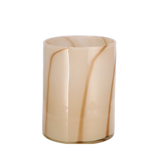 Vaza flori sticla bej 15 x 20 cm