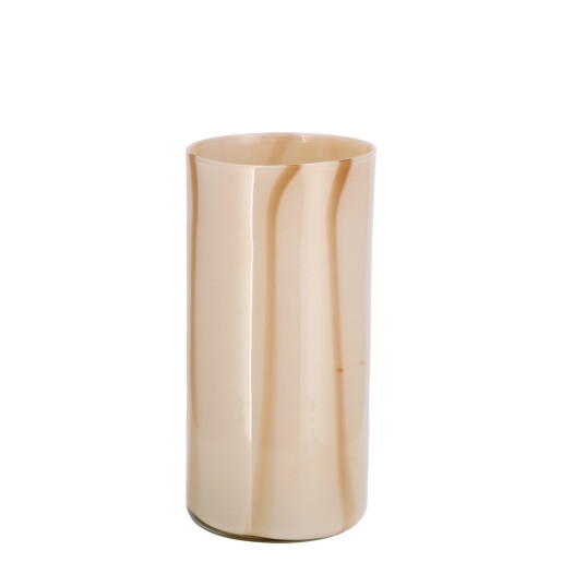 Vaza flori sticla bej 12 x 25 cm