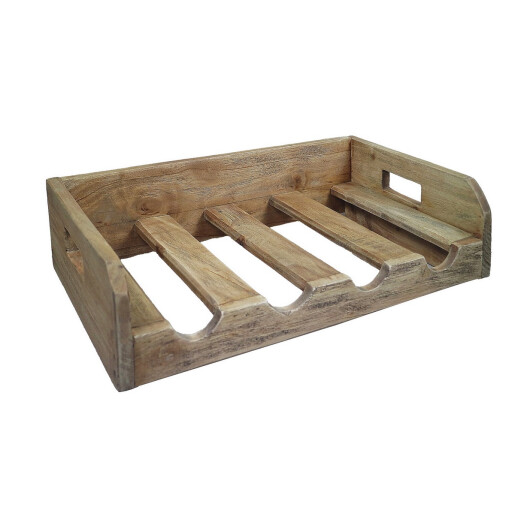 Suport 4 sticle vin lemn maro 46 x 30 x 12 cm