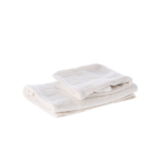 Set 2 prosoape baie bumbac alb 40 x 60 cm, 60 x 100 cm, 500 gr