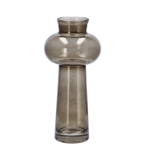 Vaza flori sticla gri  18,5 x 41,5 cm
