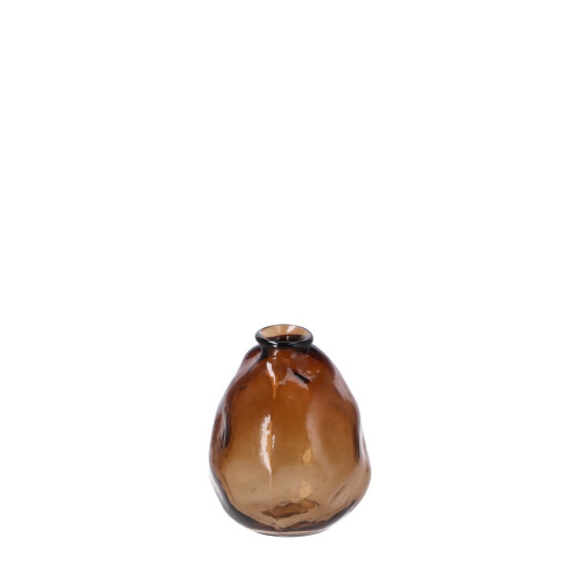 Vaza flori sticla ambra 16 x 20 cm