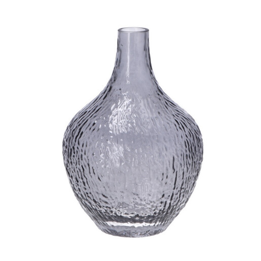 Set 2 vaze flori  sticla roz gri 17,5 x 25 cm