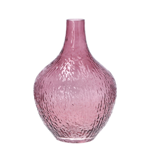 Set 2 vaze flori sticla roz violet 21,5 x 30,5 cm