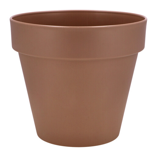 Ghiveci flori plastic maro taupe 38 x 34 cm