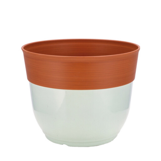 Ghiveci flori plastic gri deschis maro 37,5 x 30 cm