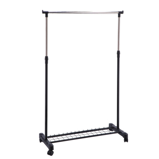 Suport extensibil haine si incaltaminte, plastic fier  82,5 x 43 x 94,5/155 cm