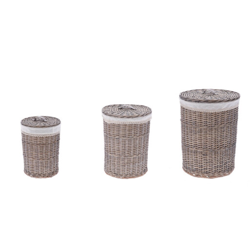 Set 3 cosuri rufe gri 29,5 x 40, 36 x 48, 43 x 56 cm