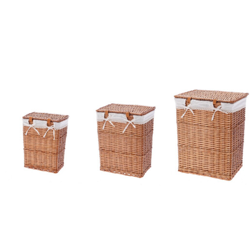 Set 3 cosuri rufe maro 30,5 x 20,5 x 40, 37 x 26,5 x 47, 44 x 33 x 56 cm