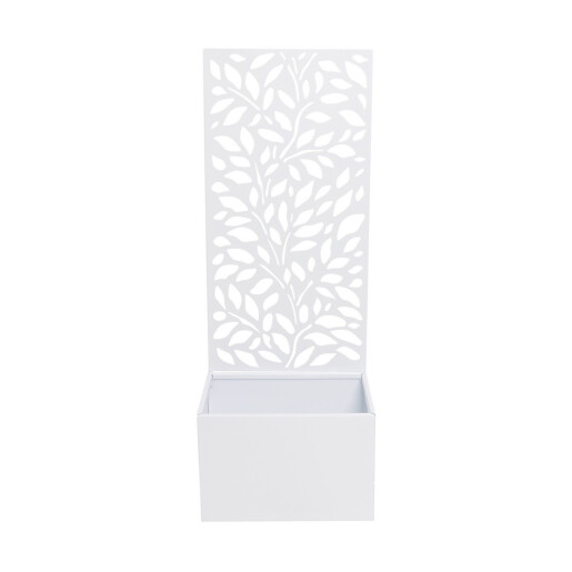 Jardiniera fier alb 30 x 22 x 80 cm