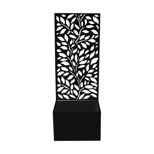 Jardiniera fier negru 30 x 22 x 80 cm