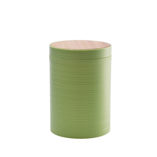 Cos gunoi plastic verde bambus natur 19 x 27 cm, 5 L