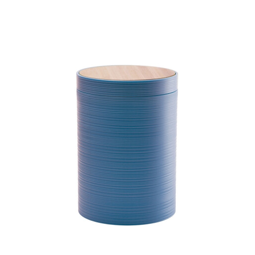 Cos gunoi plastic albastru bambus natur 19 x 27 cm, 5 L