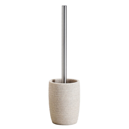 Perie toaleta otel argintiu polirasina crem 9 x 36,5 cm