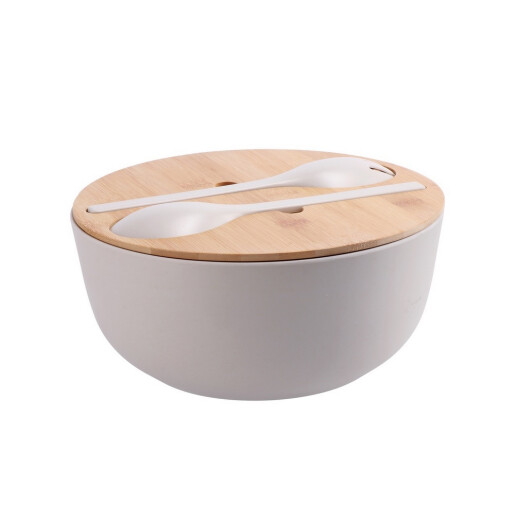 Bol pentru salata plastic, bambus 25 x 11 cm
