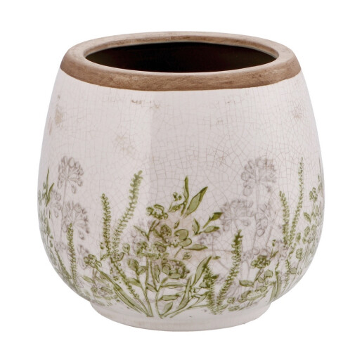 Set 2 ghivece flori ceramica multicolora 19 x 17 cm