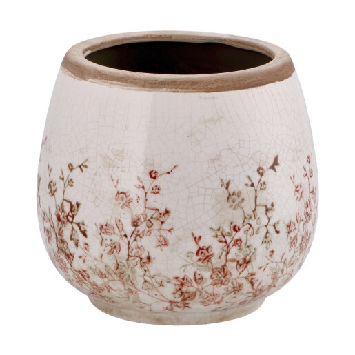 Set 2 ghivece flori ceramica multicolora 19 x 17 cm