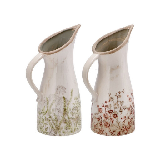 Set 2 carafe decorative ceramica multicolora 15,5 x 11 x 26,5 cm