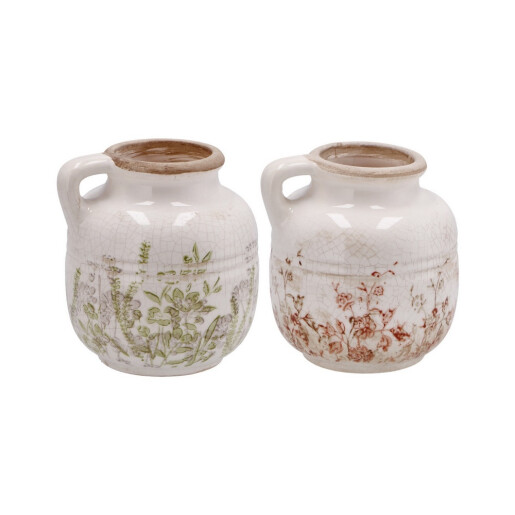 Set 2 vaze flori ceramica multicolora 16 x 15 x 16 cm 