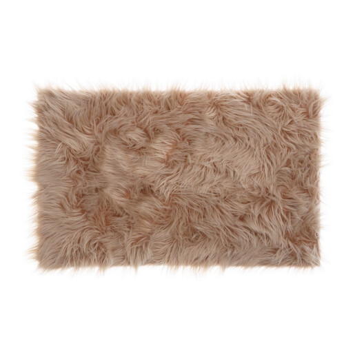 Covoras blana artificiala maro 140 x 55 cm