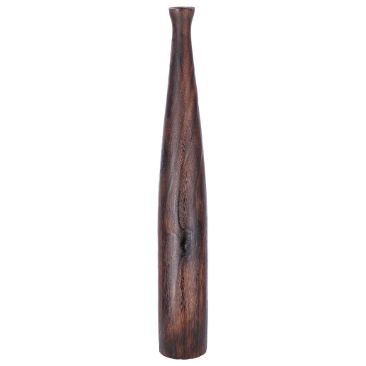 Vaza flori lemn maro inchis 10 x 80 cm