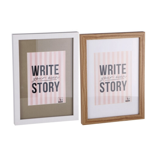 Set 2 rame foto perete mdf maro, alb 50 x 70 cm