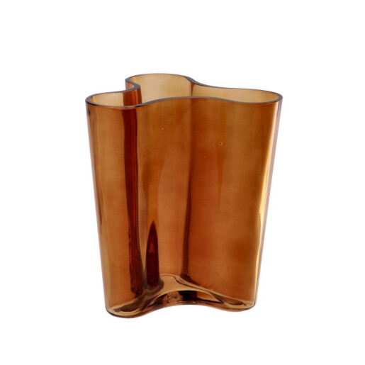 Vaza flori sticla maro 18 x 14 x 20 cm