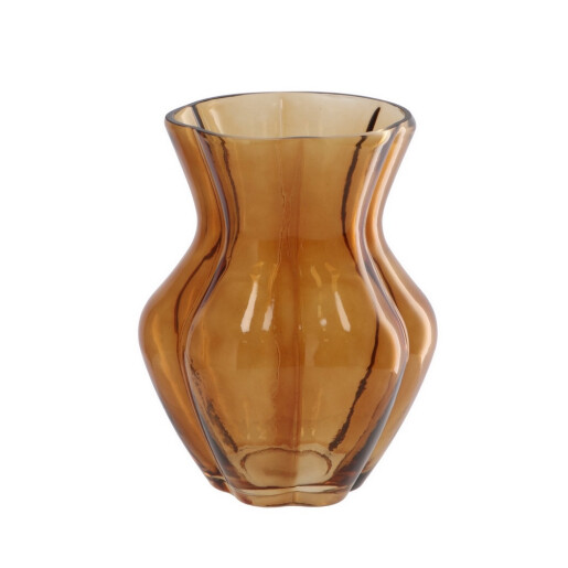 Vaza flori sticla maro 18 x 22 cm