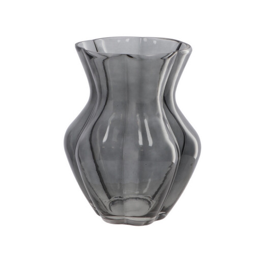 Vaza flori sticla gri 18 x 22 cm