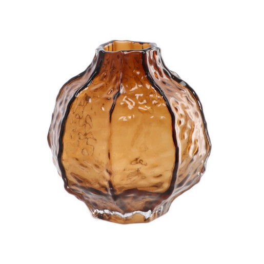Vaza flori sticla maro 16,5 x 18 cm