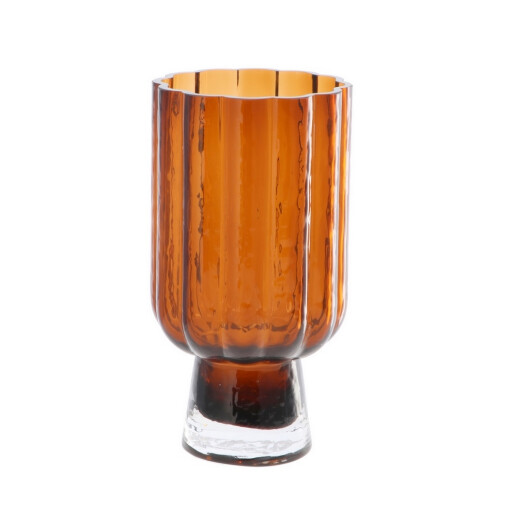 Vaza flori sticla maro 13,5 x 26 cm
