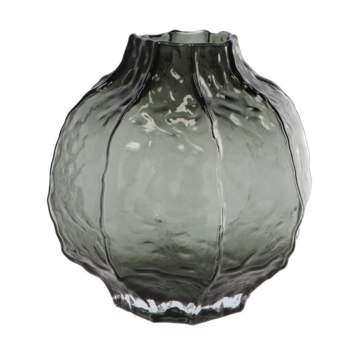 Vaza flori sticla gri petrol 21,5 x 23 cm