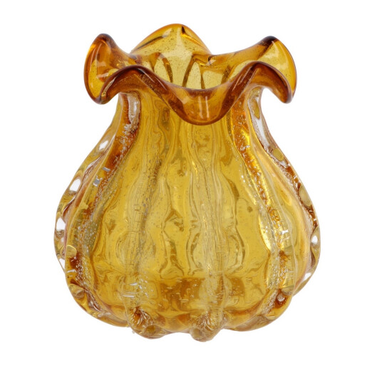 Vaza flori sticla maro 21 x 23 cm