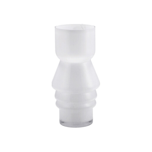 Vaza flori sticla alba 15 x 30 cm