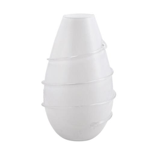Vaza flori sticla alba 15,5 x 28 cm
