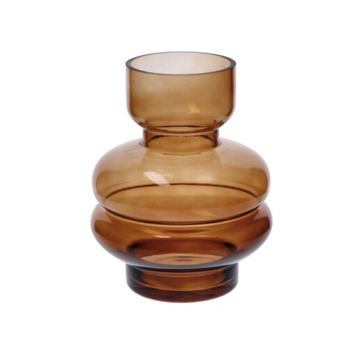 Vaza flori sticla maro 16 x 19 cm