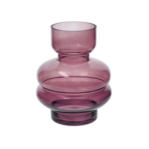 Vaza flori sticla violet 16 x 19 cm