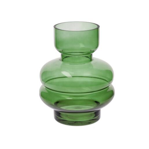 Vaza flori sticla verde 16 x 19 cm