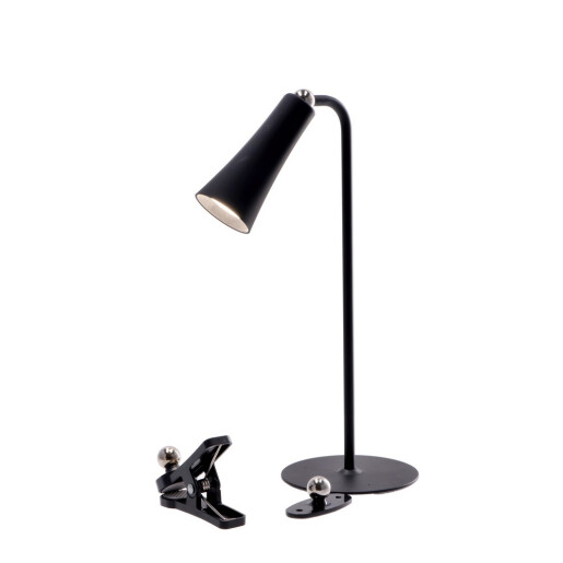 Veioza control tactil, fier negru 12 x 33,5 cm