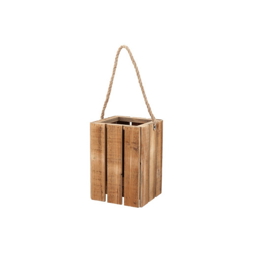 Felinar lemn maro 22 x 22 x 30 cm